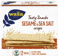 Wasa Tasty Snacks Sesame & Sea Salt Crisps 190 g Packung